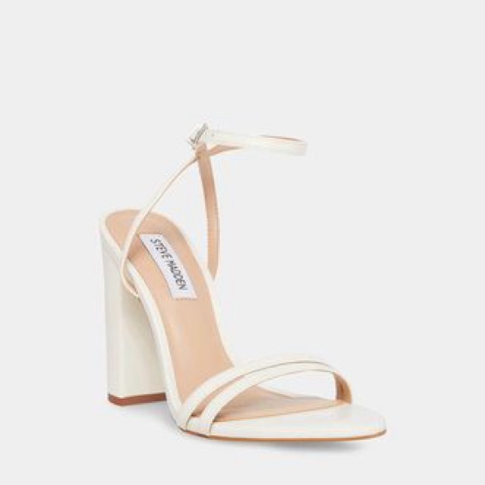white steve madden heels